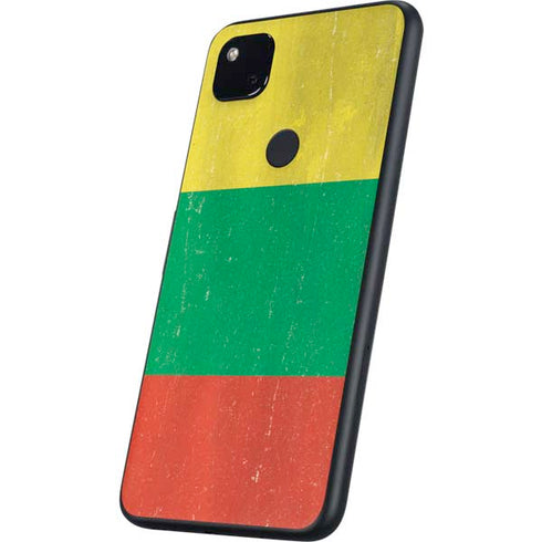 Lithuania Flag Distressed Google Pixel 4a Skin
